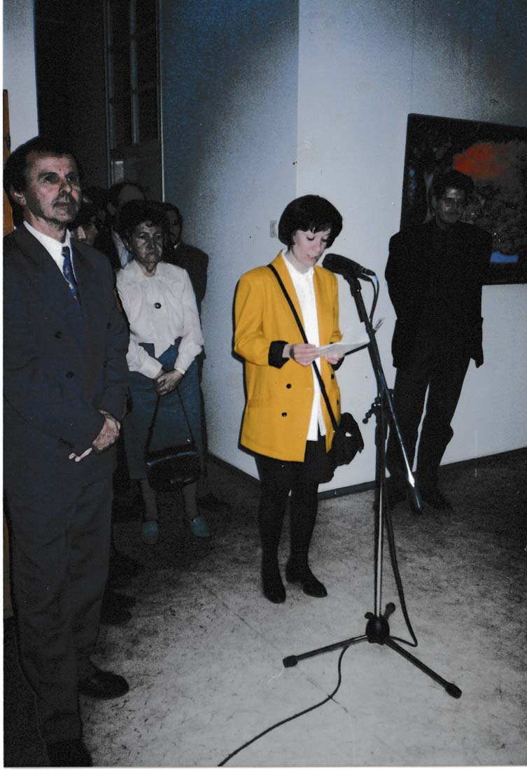 1996 Bakonyvri M Ágnes megnyitja  kiállításomat Veszprémben a Lovassy Galériban