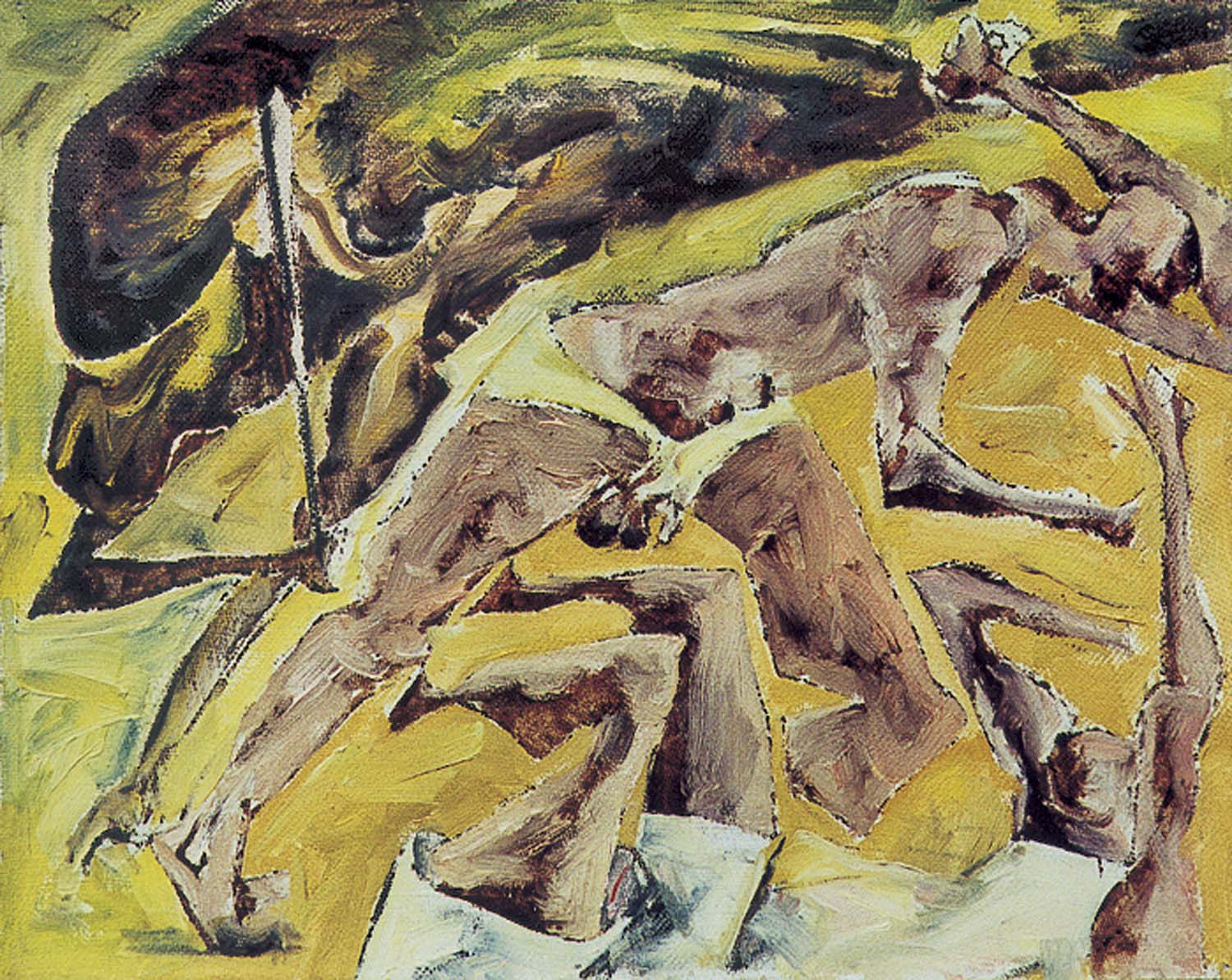 1999 Káin és Ábel (vázlat - 2) 23 x 28 olaj vászon