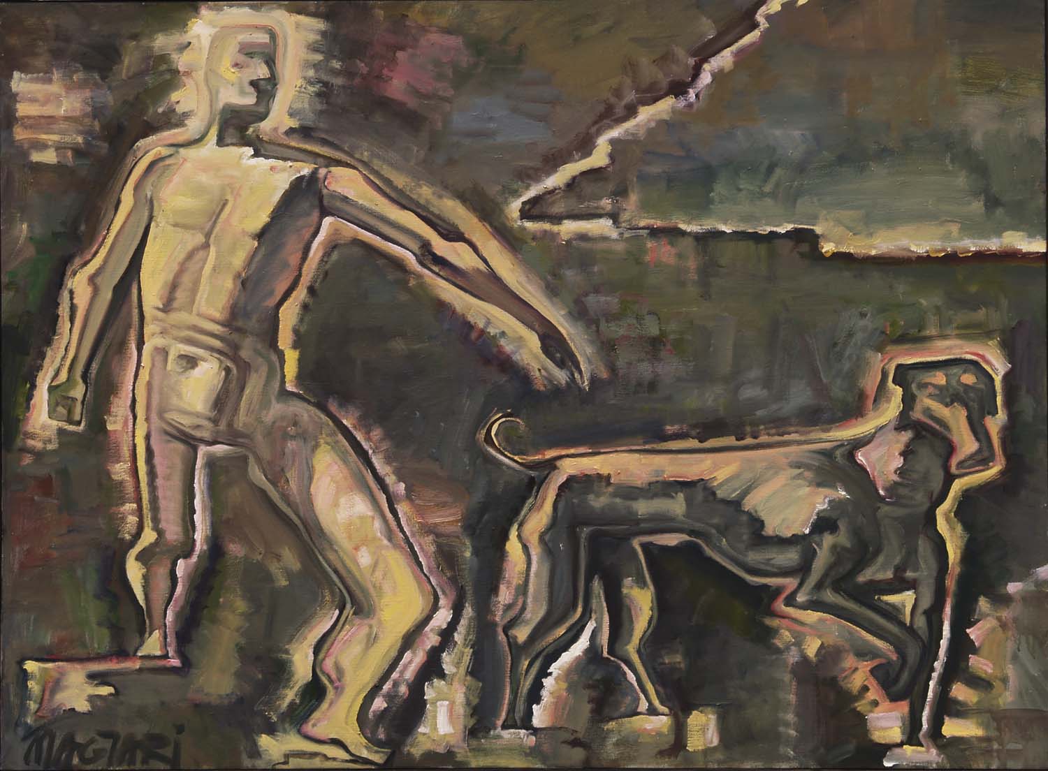 2005 Úr és kutya - 2  81 x109,5 olaj vászon